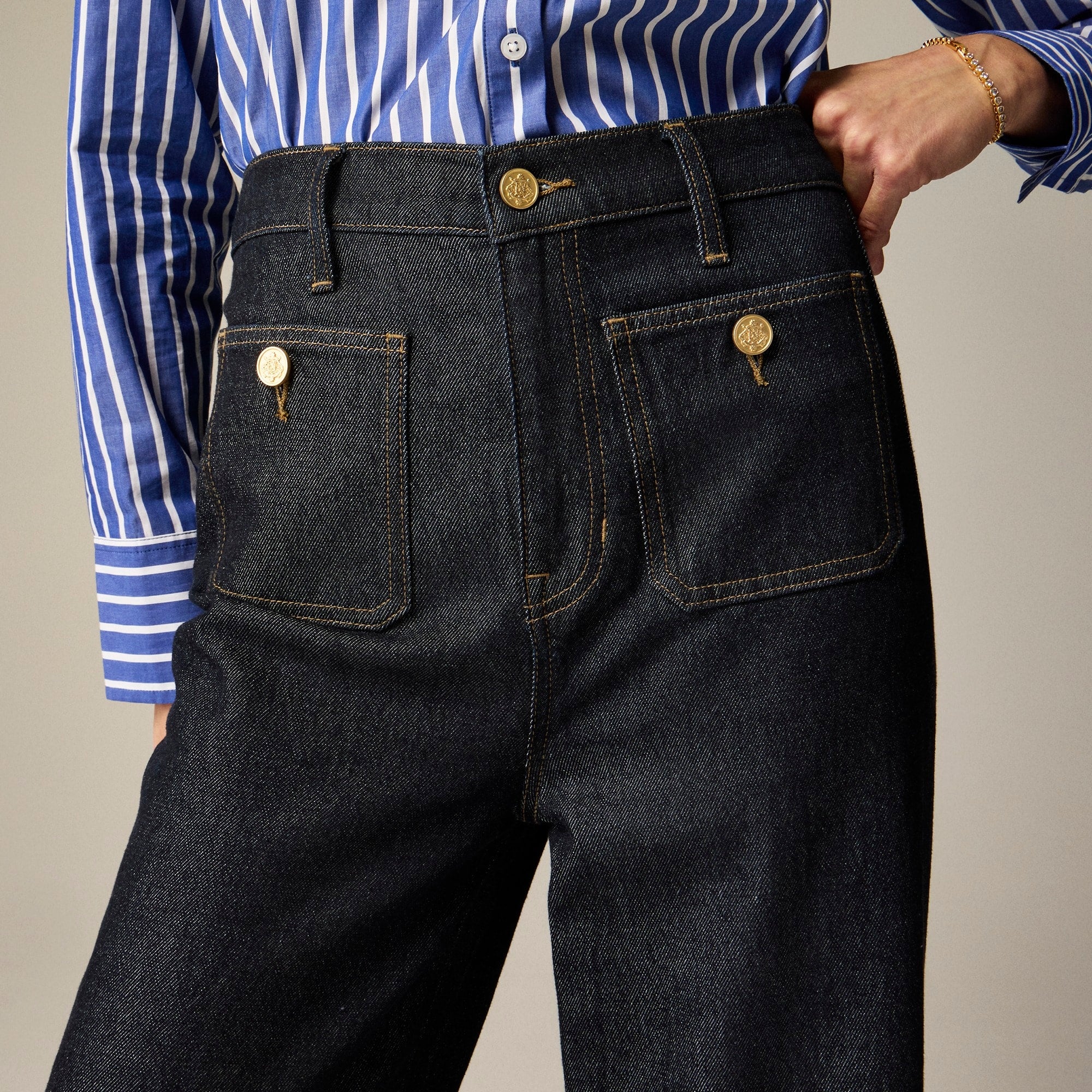 Tummy Control Sailor Wide Leg Jeans (Buy 2 Free Shipping)